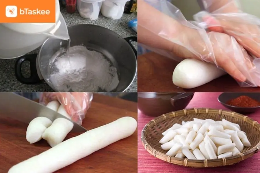 Cắt bột thành từng đoạn dài tuỳ kích cỡ