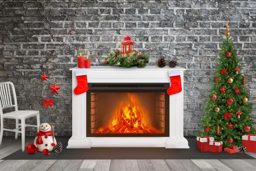 Mẫu lò sưởi Noel đẹp số 11.
