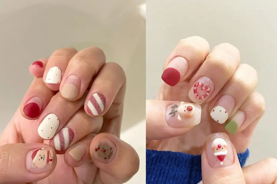Họa tiết Noel đơn giản, ngộ nghĩnh.