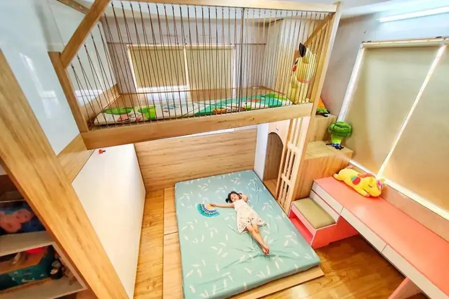Sử dụng gác lửng để làm khu vui chơi cho con