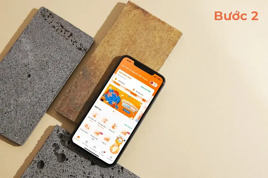 Chọn biểu tượng dọn dẹp nhà ca lẻ hoặc ca tháng.