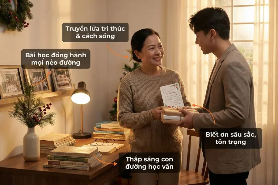 Thầy cô là người dẫn đường bạn đến bến bờ tri thức.