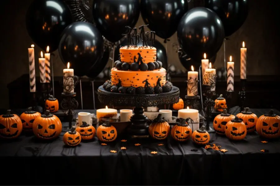 Ý tưởng trang trí mẫu bàn tiệc Halloween đẹp số 4.