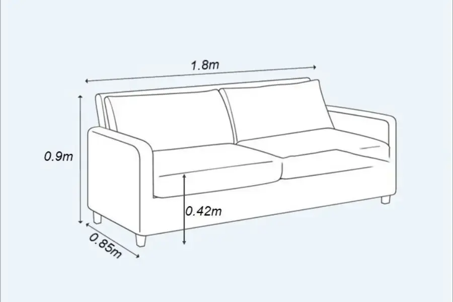 Kích thước ghế sofa gỗ văng 2 chỗ phổ biến, được nhiều người yêu thích