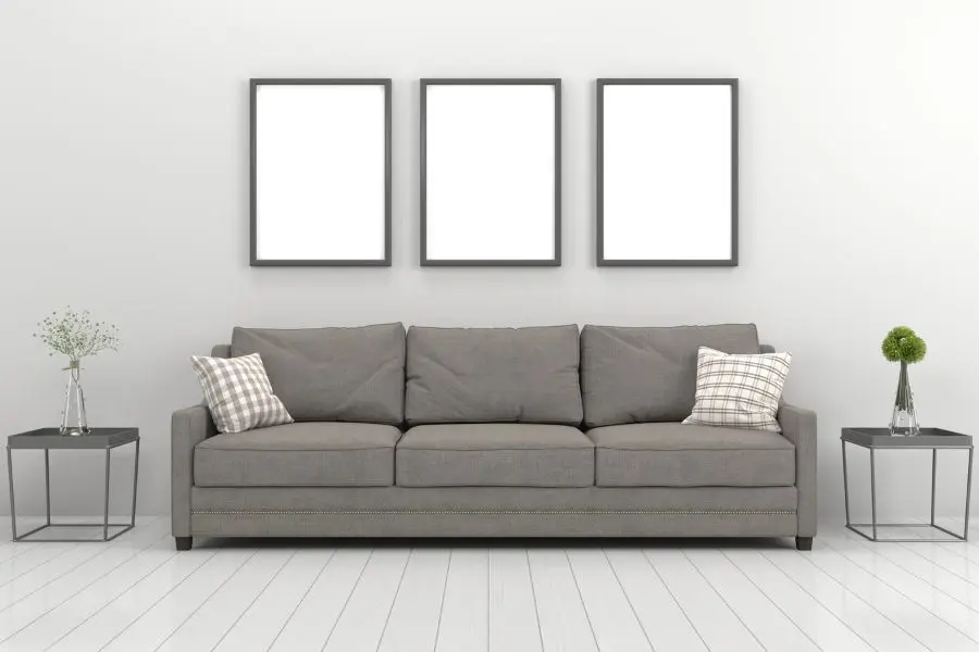Mẫu ghế sofa 3 chỗ dạng chữ I sang trọng.