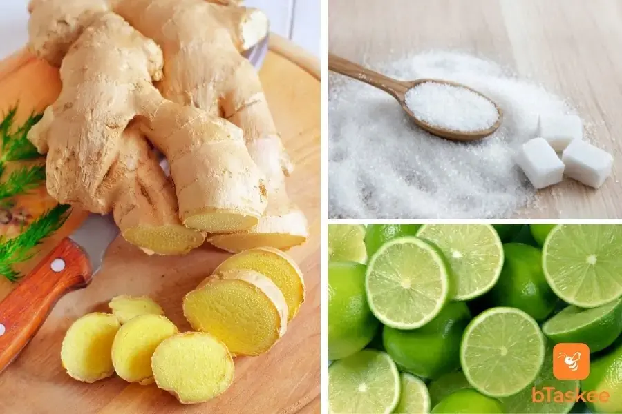 Nguyên liệu để làm món mứt gừng