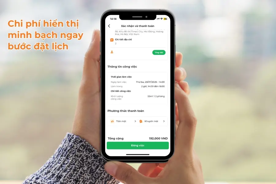 Đặt lịch đơn giản chỉ với 5 bước trên ứng dụng.