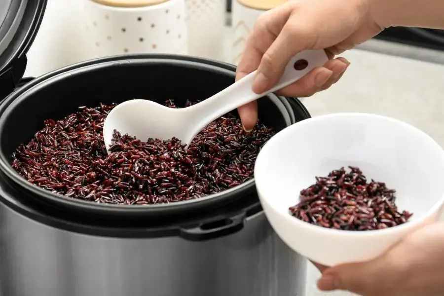 Nấu cơm gạo lứt bằng nồi cơm điện đơn giản và tiện lợi vô cùng.