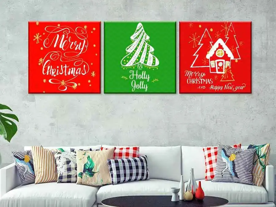 Tranh treo tường theo chủ đề Noel là một sự lựa chọn hữu hiệu dành cho ngôi nhà của bạn (Nguồn: Pinterest)