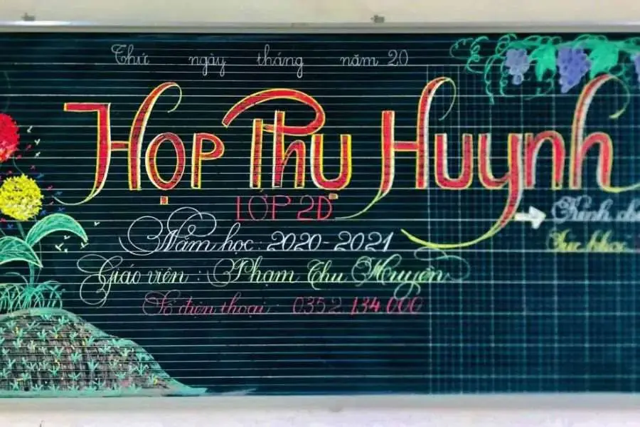 Trang trí, chuẩn bị cho bảng họp giúp gây sự chú ý, phụ huynh có thể nắm rõ thông tin hơn