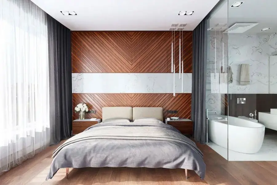 Thiết kế nhà vệ sinh trong phòng ngủ đẹp tiện nghi