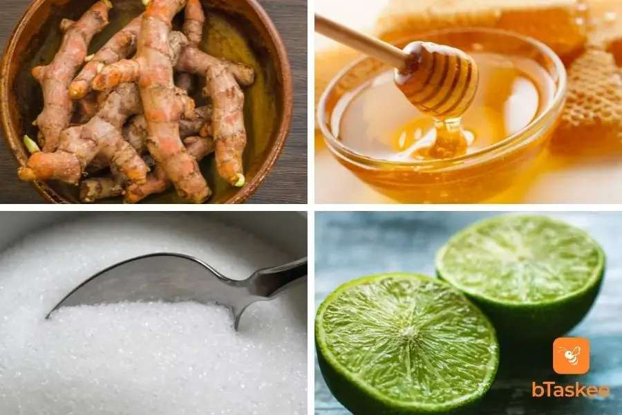 Nguyên liệu làm mứt nghệ tươi.