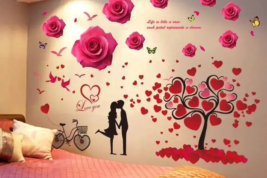Trang trí phòng tân hôn với giấy dán tường thuận tiện, đẹp