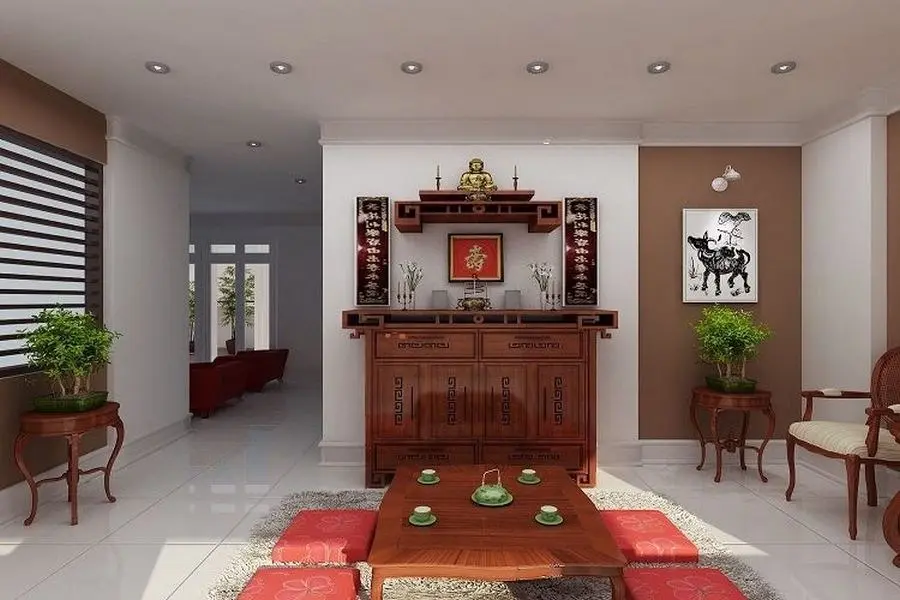 Bàn thờ phải đặt đúng hướng, tránh ngược hướng nhà