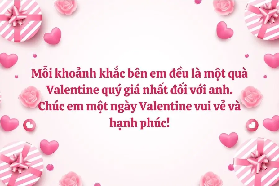Lời chúc Valentine dành tặng bạn gái cực ấm áp.