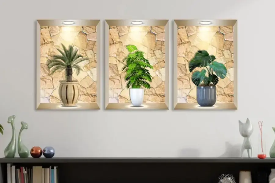 Mẫu tường khoét hình tự do sáng tạo và độc lạ.