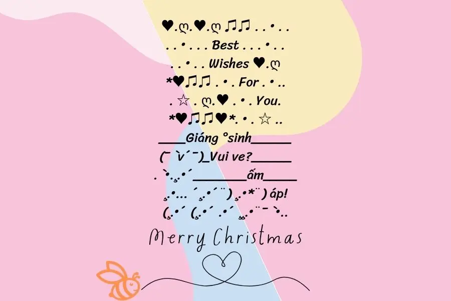 Gửi lời chúc lễ Noel với bức ảnh chứa tin nhắn chúc mừng.