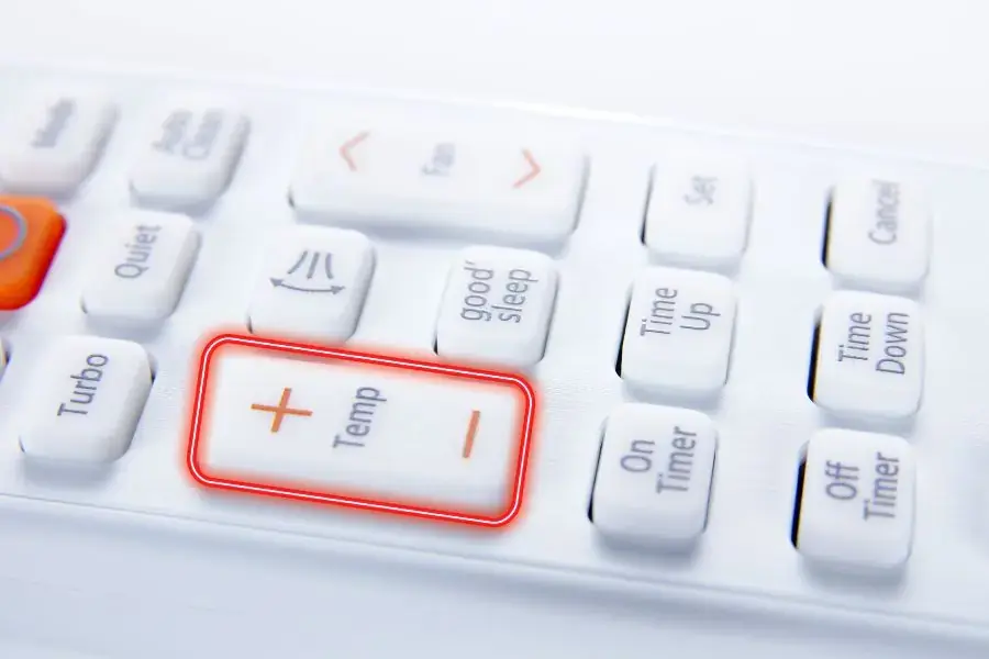Điều chỉnh nhiệt độ với phím “Temp”