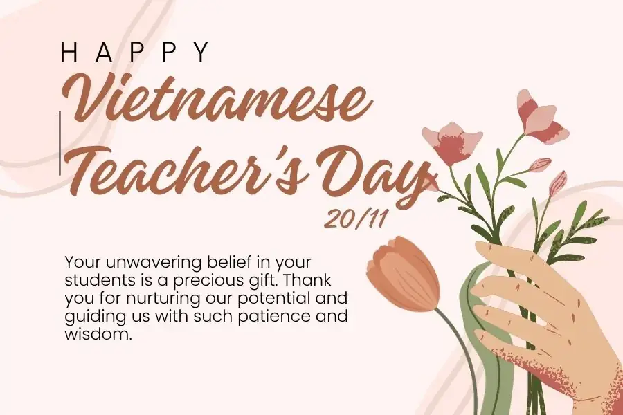 Những lời chúc 20/11 tiếng Anh đầy cảm xúc.