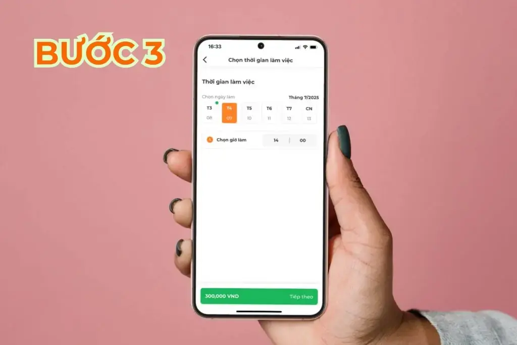 Đặt dịch vụ vệ sinh rèm cửa - bước 3.
