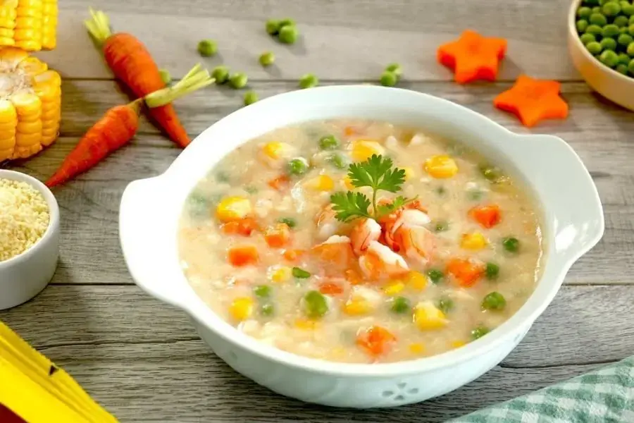 Món súp rau củ giàu chất xơ cho trẻ