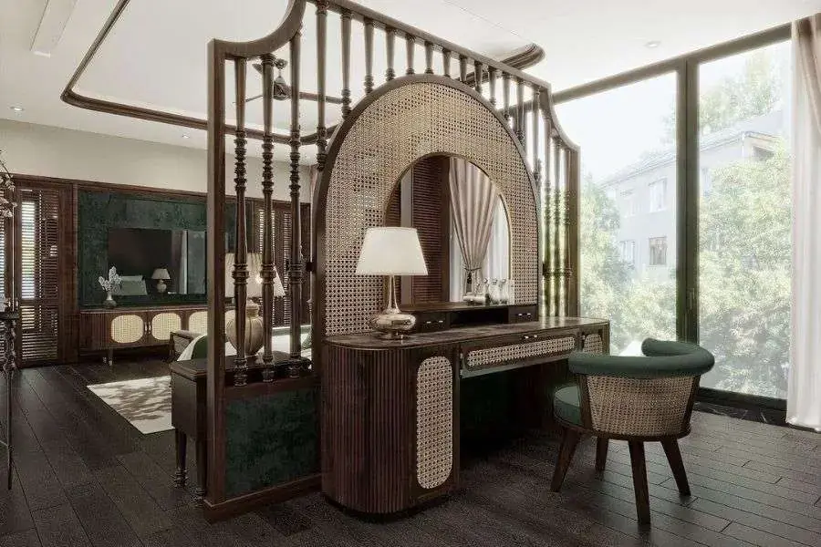Vẻ đẹp truyền thống Việt Nam được thể hiện rõ qua các chất liệu nội thất