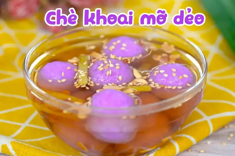 Thành phẩm chè khoai mỡ dẻo