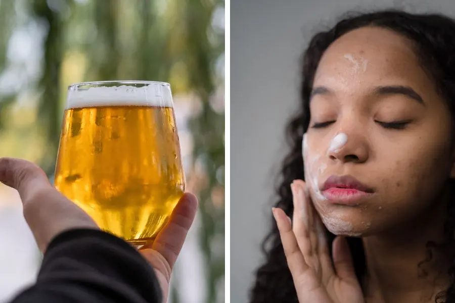 Rửa mặt với bia cũng cần lưu ý một số điều.