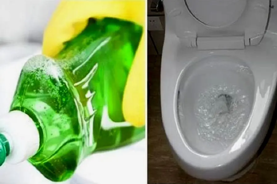Kết hợp nước rửa chén với nước nóng