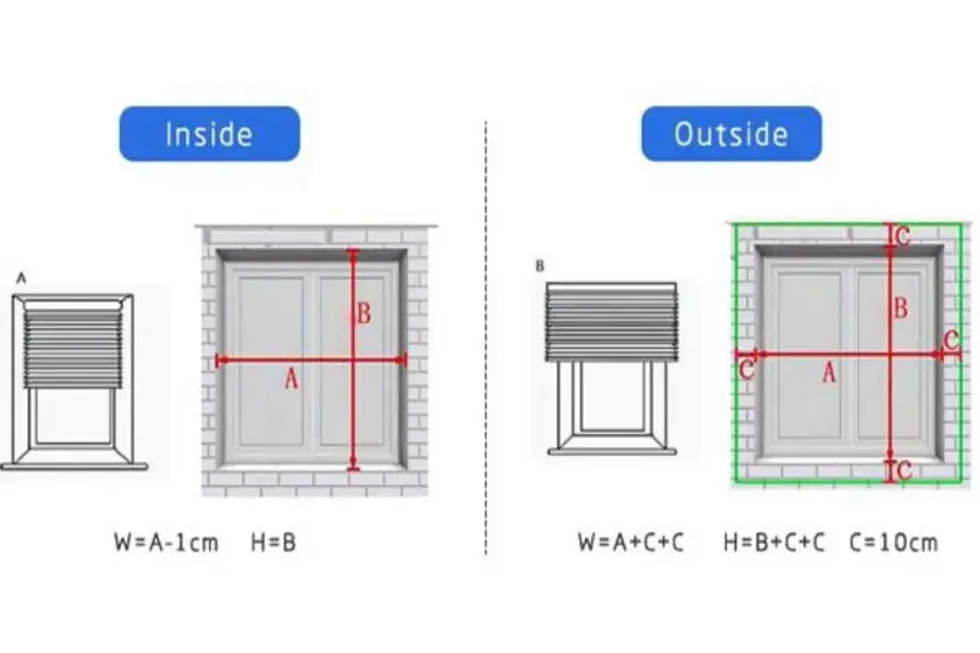 Chọn rèm cuốn cầu vồng có chiều rộng lớn hơn độ rộng của cửa sổ