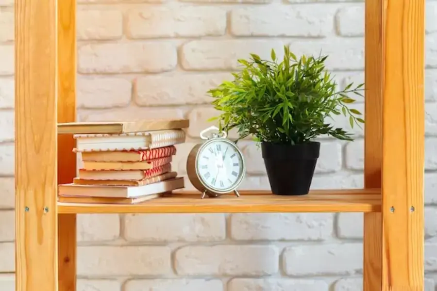 Giá sách bằng gỗ thông hiện đại