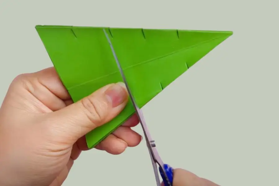 Cắt dọc các đường bằng nhau từ 1 - 1,5cm trên tán cây thông