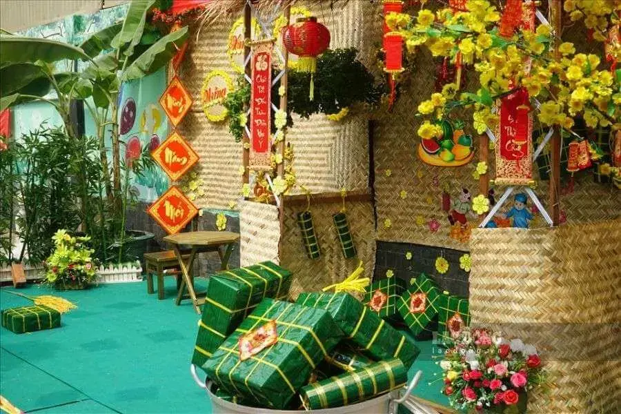 Tiểu cảnh Tết làng quê xưa Việt Nam
