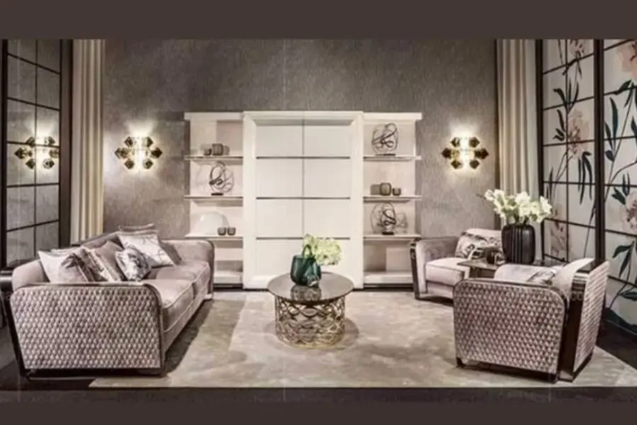 Sofa bằng nỉ nhung giúp cho ngôi nhà trông hiện đại và sang trọng