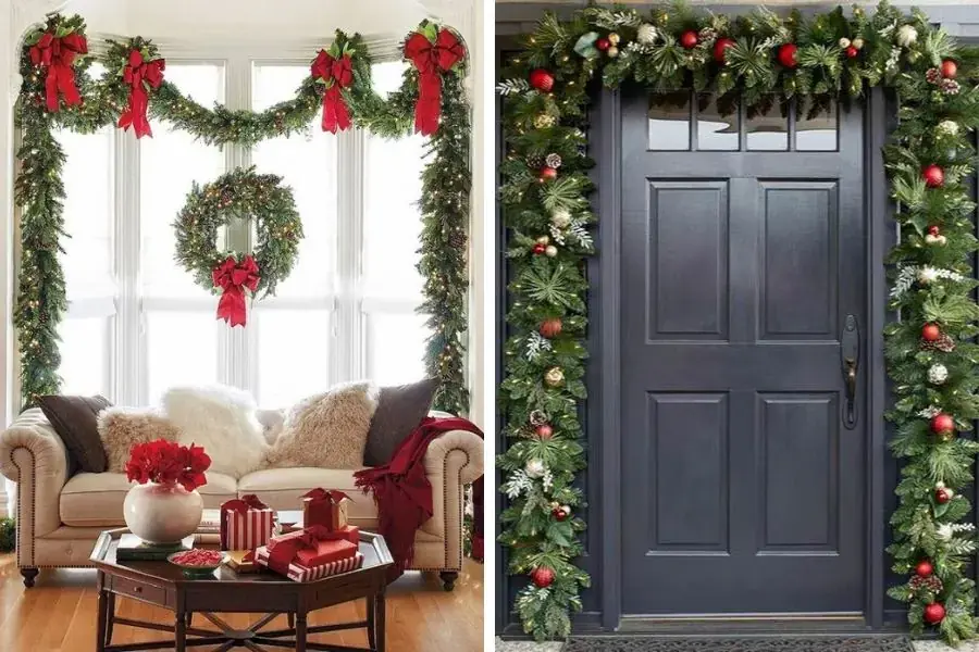 Dây kim tuyến là phụ kiện dùng để trang trí Noel khá phổ biến. 