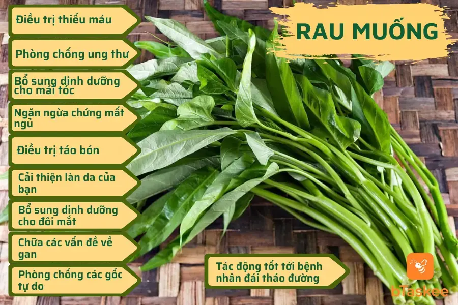 Các công dụng của rau muống