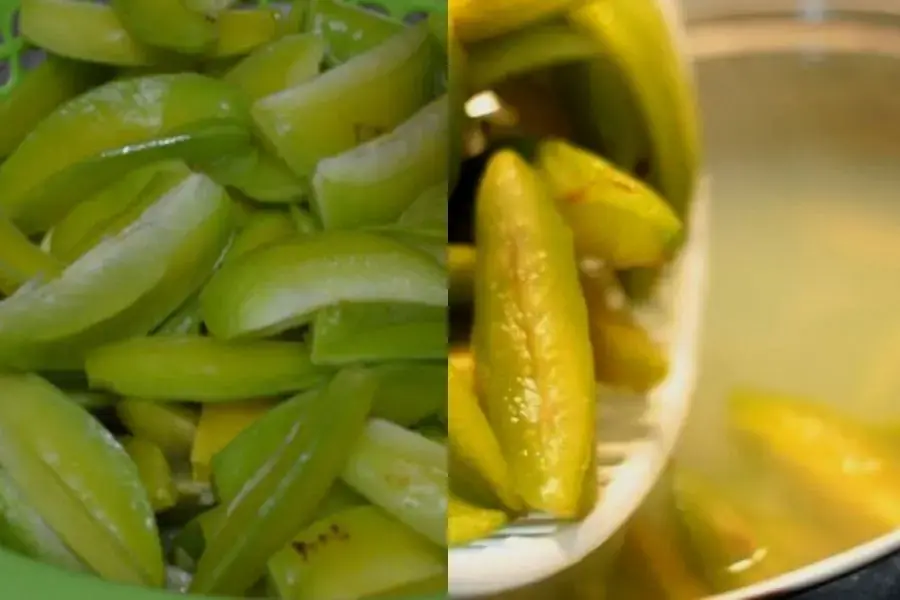 Sơ chế khế.