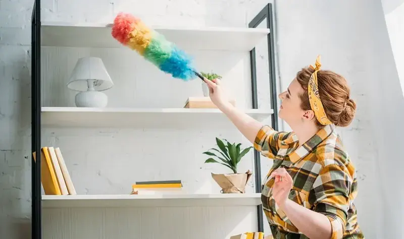 Apa Itu Dusting? Dusting adalah kegiatan membersihkan permukaan benda dari debu menggunakan kain, kemoceng, atau alat pembersih lain.