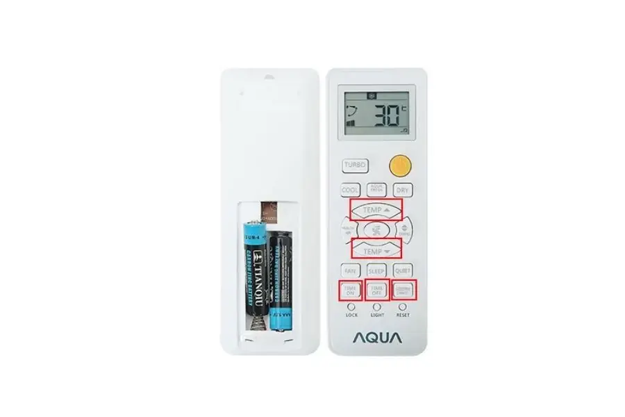 Chế độ hẹn giờ máy lạnh Aqua (Hình ảnh: thienphatbentre)