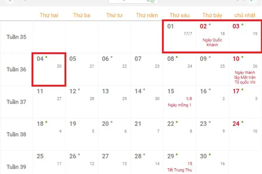 Quốc khánh 2023 sẽ được nghỉ 4 ngày liên tiếp, từ ngày 1/9 - hết 4/9.