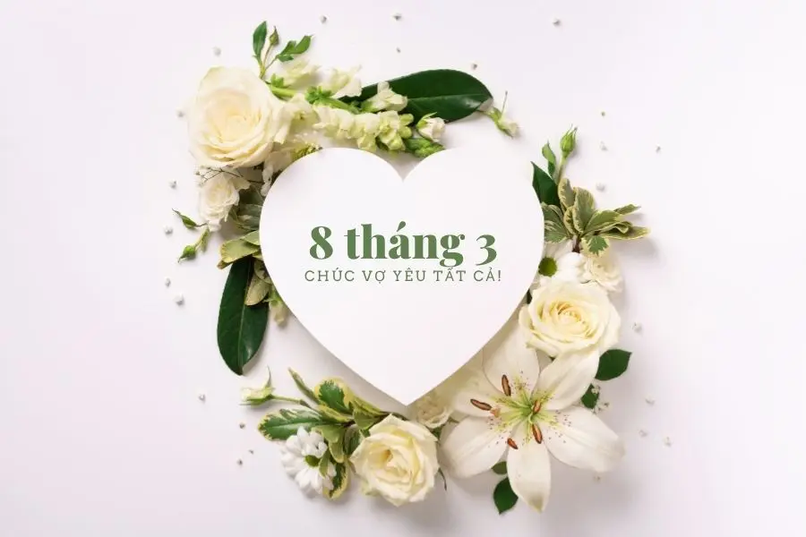 Mẫu thiệp tặng vợ ngày 8/3 đẹp số 18.