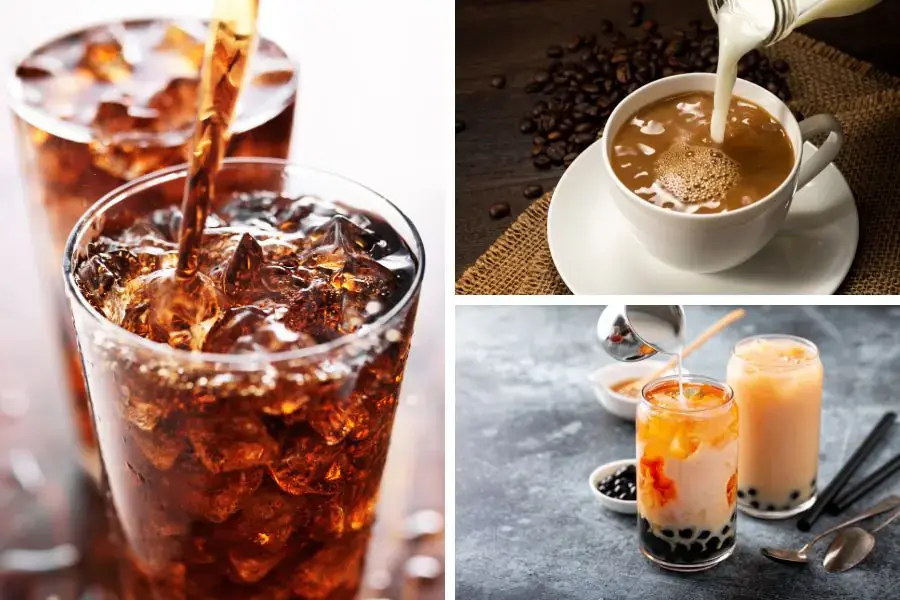 Không nên uống các loại nước chứa nhiều calo, đường khi giảm cân.