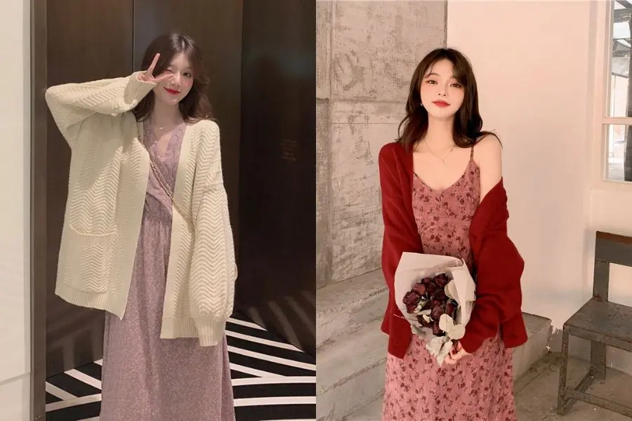 Chọn 1 chiếc áo len đỏ hoặc trắng để hòa vào không khí Noel.