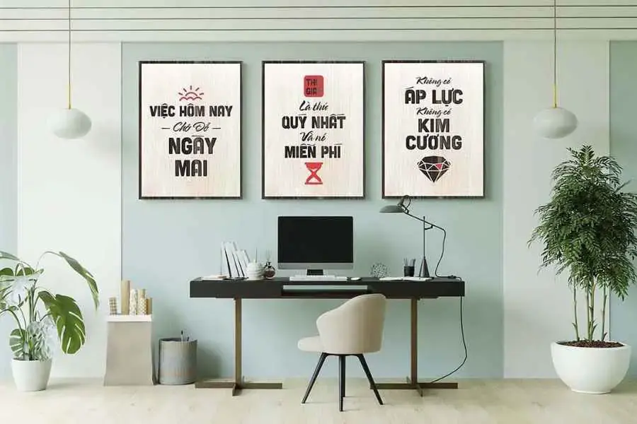 Thiết kế văn phòng nhỏ thường chú trọng đến nội thất và đồ trang trí