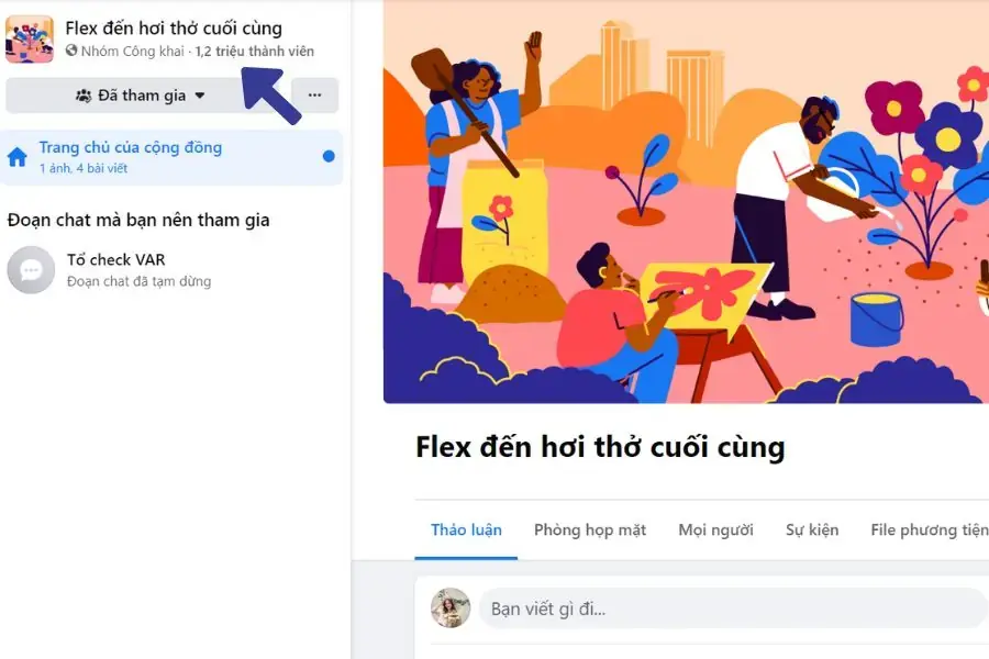 Group “Flex đến hơi thở cuối cùng” trên facebook đã thu hút 1.2 triệu thành viên tham gia