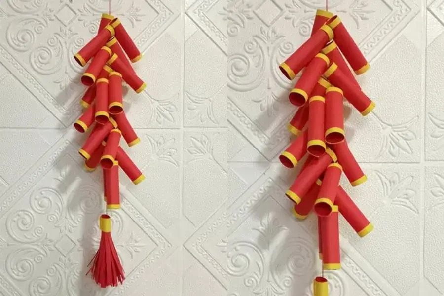 Thành quả pháo giấy handmade đơn giản