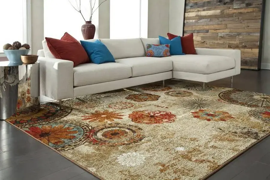 Thảm trải sàn nhà từ sợi acrylic theo phong cách cổ điển