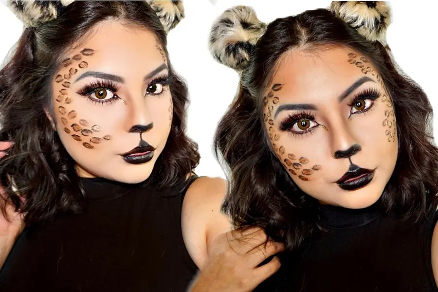 Họa mặt Halloween theo chủ đề động vật.