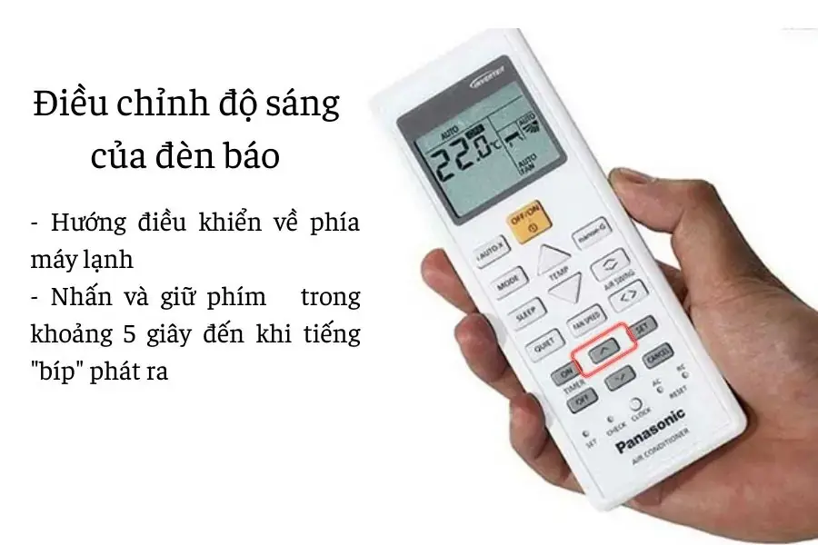 Điều chỉnh độ sáng của đèn báo trên máy lạnh như thế nào?