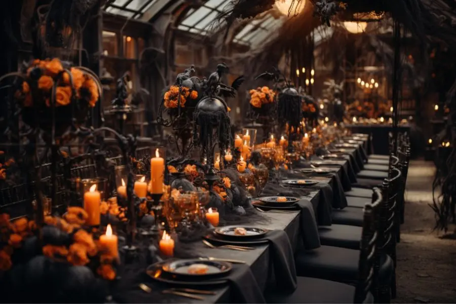Ý tưởng trang trí mẫu bàn tiệc Halloween đẹp số 11.
